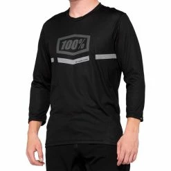 100% Airmatic Enduro/Trail 3/4 Trikot Herren Schwarz/grau
