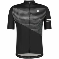AGU Essential Striped Kurzarm Trikot Herren Schwarz