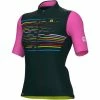 Alé Cycling Alé Cycling Logo Kurzarm Trikot Damen Oliv/pink -Cityräder magasin en ligne ale cycling logo ss jersey women dark green 1