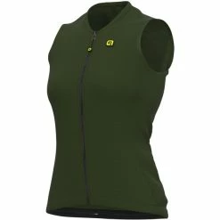 Alé Cycling Alé Cycling Solid Color Block Trikot Ärmellos Damen Oliv