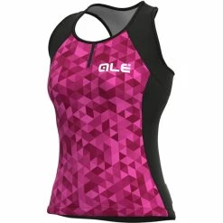 Alé Cycling Alé Cycling Solid Triangles Tank Damen Pink/lila -Cityräder magasin en ligne ale cycling solid triangles tank top women fluo pink violet 3