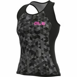 Alé Cycling Alé Cycling Solid Triangles Tank Damen Grau/schwarz