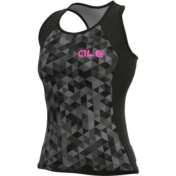 Alé Cycling Alé Cycling Solid Triangles Tank Damen Grau/schwarz 3 Alé Cycling Alé Cycling Solid Triangles Tank Damen Grau/schwarz