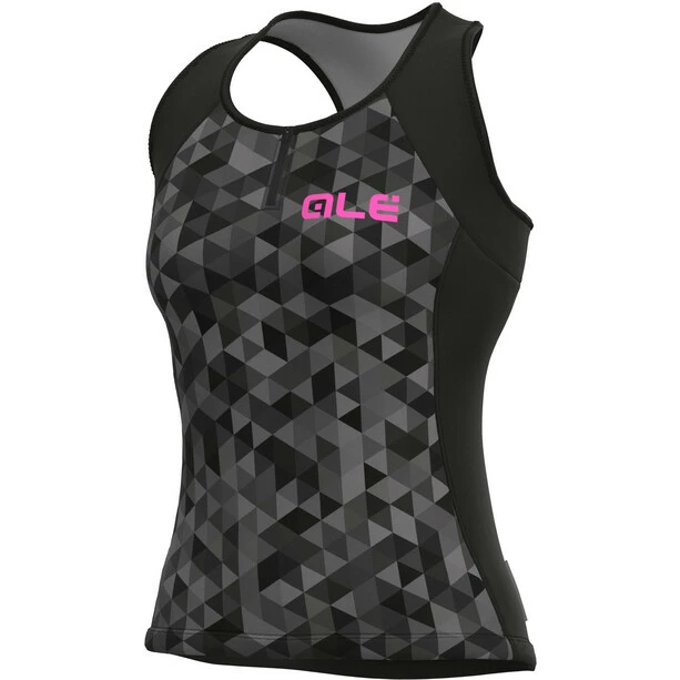 Alé Cycling Alé Cycling Solid Triangles Tank Damen Grau/schwarz 5 Alé Cycling Alé Cycling Solid Triangles Tank Damen Grau/schwarz – Bild 3
