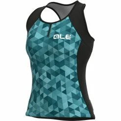 Alé Cycling Alé Cycling Solid Triangles Tank Damen Türkis/grün