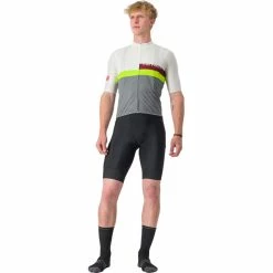 Castelli A Blocco Trikot Herren Weiß/grau -Cityräder magasin en ligne castelli a blocco jersey men ivory bordeaux electric lime sedona sage 3