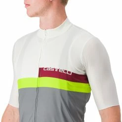 Castelli A Blocco Trikot Herren Weiß/grau -Cityräder magasin en ligne castelli a blocco jersey men ivory bordeaux electric lime sedona sage 4