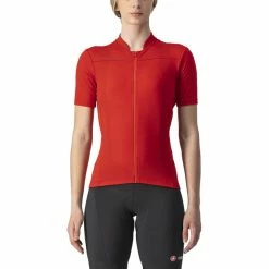 Castelli Anima 3 Kurzarm Trikot Damen Rot