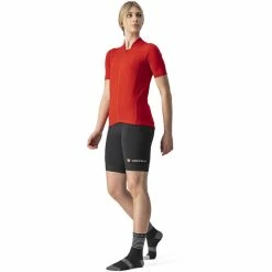 Castelli Anima 3 Kurzarm Trikot Damen Rot -Cityräder magasin en ligne castelli anima 3 ss jersey women red black 6