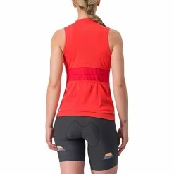 Castelli Anima 4 Kurzarm Trikot Damen Rot -Cityräder magasin en ligne castelli anima 4 sleeveless jersey women hibiscus soft orange 2