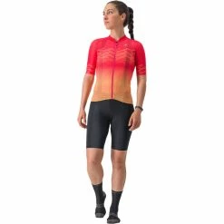 Castelli Climber'S 2.0 Trikot Damen Rot/orange -Cityräder magasin en ligne castelli climbers 20 jersey women hibiscus soft orange 3