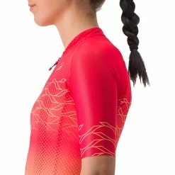 Castelli Climber'S 2.0 Trikot Damen Rot/orange -Cityräder magasin en ligne castelli climbers 20 jersey women hibiscus soft orange 4