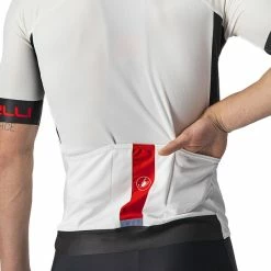 Castelli Entrata VI Trikot Herren Weiß/rot -Cityräder magasin en ligne castelli entrata vi jersey men ivory light black red 4