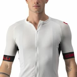 Castelli Entrata VI Trikot Herren Weiß/rot -Cityräder magasin en ligne castelli entrata vi jersey men ivory light black red 6