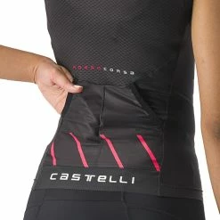 Castelli Free 2 Tri Singlet Damen Schwarz -Cityräder magasin en ligne castelli free 2 tri singlet women black hibiscus 5
