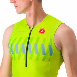 Castelli Free Tri 2 Ärmelloses Oberteil Herren Gelb/schwarz -Cityräder magasin en ligne castelli free tri 2 sl top men electric lime niagara blue 3