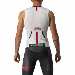Castelli Free Tri 2 Ärmelloses Oberteil Herren Weiß/schwarz -Cityräder magasin en ligne castelli free tri 2 sl top men white black 2