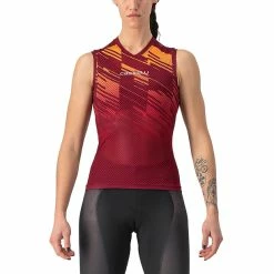 Castelli Insider Trikot Ärmellos Damen Rot