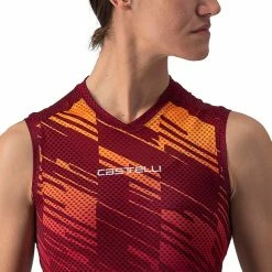 Castelli Insider Trikot Ärmellos Damen Rot -Cityräder magasin en ligne castelli insider sl jersey women bordeaux 5