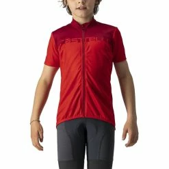 Castelli Neo Prologo Trikot Kinder Rot