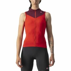 Castelli Solaris Ärmelloses Trikot Damen Rot