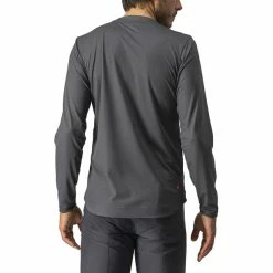 Castelli Trail Tech Langarm Tee Herren Grau -Cityräder magasin en ligne castelli trail tech longsleeve tee men dark gray black electric lime 2