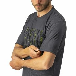Castelli Trail Tech Tee Herren Grau -Cityräder magasin en ligne castelli trail tech tee men dark gray black electric lime 3