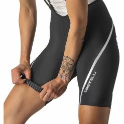 Castelli Velocissima 3 Trägershorts Damen Schwarz/silber -Cityräder magasin en ligne castelli velocissima 3 bib shorts women black silver 3