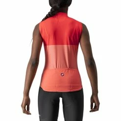 Castelli Velocissima Ärmelloses Trikot Damen Rot/pink -Cityräder magasin en ligne castelli velocissima sleeveless jersey women coral flash brilliant pink 2