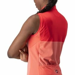 Castelli Velocissima Ärmelloses Trikot Damen Rot/pink -Cityräder magasin en ligne castelli velocissima sleeveless jersey women coral flash brilliant pink 3