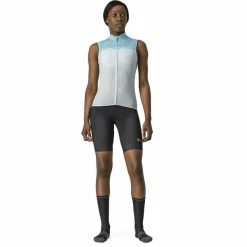 Castelli Velocissima Ärmelloses Trikot Damen Weiß/blau -Cityräder magasin en ligne castelli velocissima sleeveless jersey women light acqua skylight 6