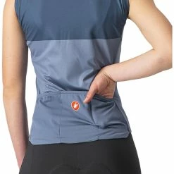 Castelli Velocissima Ärmelloses Trikot Damen Blau -Cityräder magasin en ligne castelli velocissima sleeveless jersey women light steel blue moonlite ocean 3