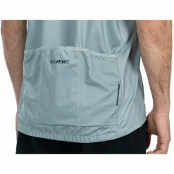 Cube ATX CMPT Kurzarm Trikot Mit 1/2 Reißverschluss Herren Grau -Cityräder magasin en ligne cube atx cmpt half zip ss jersey men grey 4