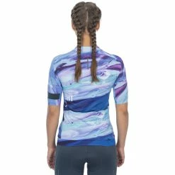 Cube Blackline Art Kurzarm Trikot Damen Blau/weiß -Cityräder magasin en ligne cube blackline art ss jersey women pattern 3