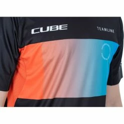 Cube Teamline Rundhals Kurzarm Trikot Herren Schwarz/bunt -Cityräder magasin en ligne cube teamline round neck ss jersey men blacknbluenred 4