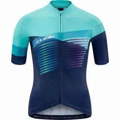 Cube Teamline Kurzarm Trikot Damen Blau/türkis