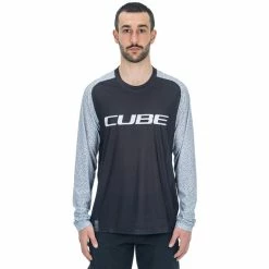Cube Vertex Rundhals Langarm Trikot Herren Schwarz/grau 8 Cube Vertex Rundhals Langarm Trikot Herren Schwarz/grau -Cityräder magasin en ligne cube vertex crew neck ls jersey men black black 2