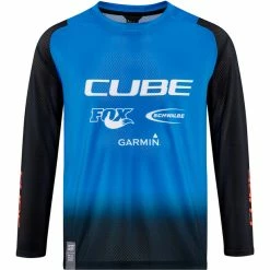 Cube Vertex Rookie X Actionteam Langarm Trikot Kinder Blau/schwarz