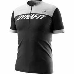 Dynafit Ride Light Kurzarm Tee Mit 1/2 Reißverschluss Herren Schwarz/weiß