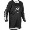Fly Racing Kinetic Rebel Langarm Trikot Kinder Schwarz