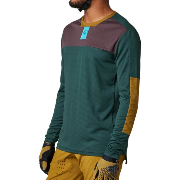 Fox Defend Foxhead Langarm Trikot Herren Petrol 4 Fox Defend Foxhead Langarm Trikot Herren Petrol – Bild 2