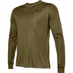 Fox Ranger Font Langarm Trikot Herren Oliv -Cityräder magasin en ligne fox ranger font ls jersey men olive green 3