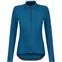 Giro Chrono Langarm Thermo Trikot Damen Blau
