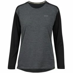 IXS Flow Langarm Trikot Damen Schwarz/grau