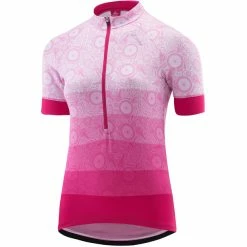 Löffler Löffler Components Full-Zip Kurzarm Radtrikot Damen Pink
