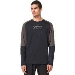 Oakley Factory Pilot MTB II Langarm Trikot Herren Schwarz/grau -Cityräder magasin en ligne oakley factory pilot mtb ii ls jersey men black forged iron 4