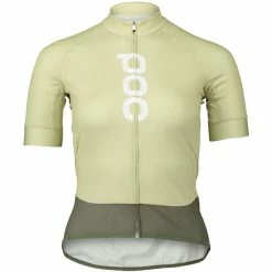 POC Essential Road Logo Trikot Damen Gelb/oliv