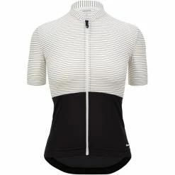 Santini Colore Riga Kurzarm Trikot Damen Schwarz/weiß