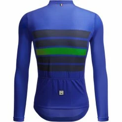 Santini Eco Sleek Bengal Langarm Trikot Herren Blau -Cityräder magasin en ligne santini eco sleek bengal ls jersey men nautical blue 3