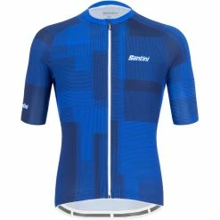 Santini Karma Kinetic Kurzarm-Trikot Herren Blau